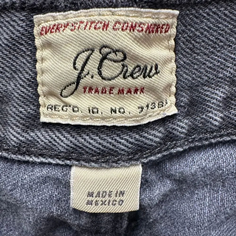 J.Crew Men’s Classic Straight Leg Jeans Gray Black Washed Denim W33 L30